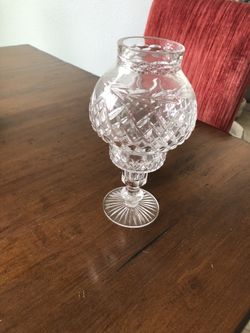 Cut crystal candle holder