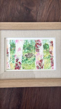 Original Art - Mixed Media Painting - Cows/farmhouse/field/pasture