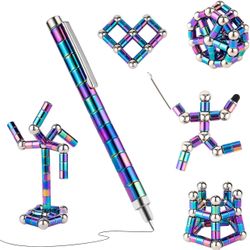 Color Fidget Pen,Magnetic Pen Fidget Toys,Cool Gadget Best for Stress and Anxiety Relief and Kill Time,Sensory Tool EDC Fidgeting Game,Unique Gifts fo