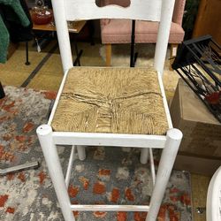 White Wooden Small Desk Bar Chair 