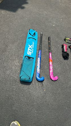 Field hockey sticks and gear