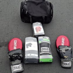 Boxing & MMA Training Gear Lot - Everlast & Century Gloves/Mitts - NEW & Used