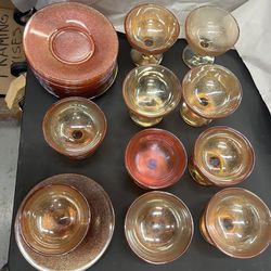 Vintage Marigold Dessert Glassware By Imperial Glass