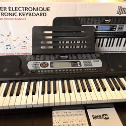 RockJam 54 Key Electronic Keyboard Piano  with Sheet Music Stand