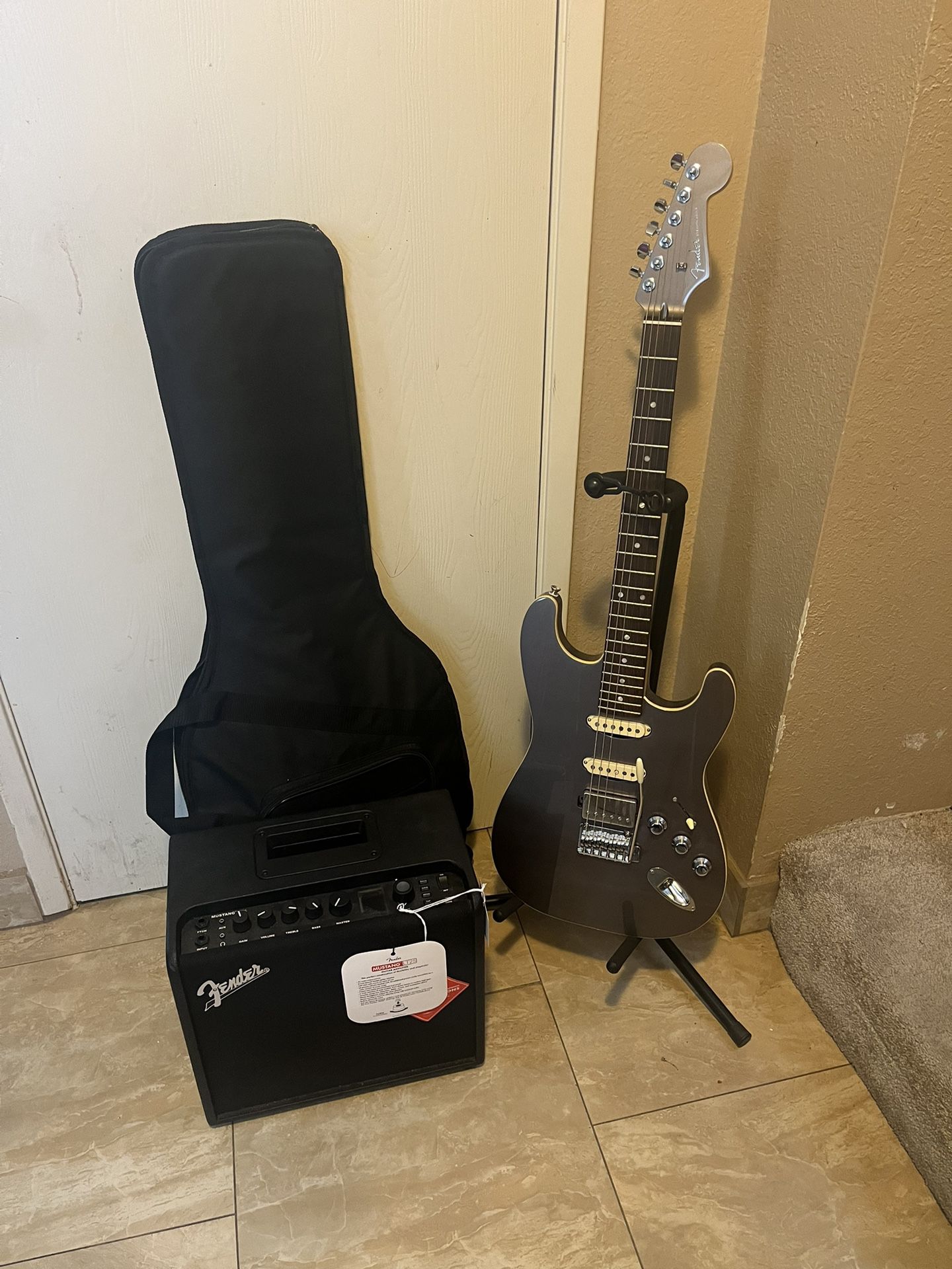 Fender Stratocaster Electric Guitar Bundle