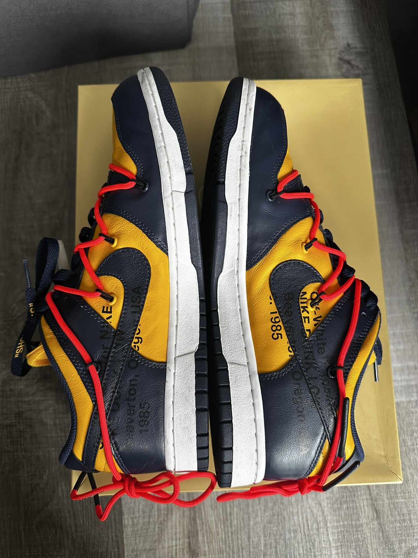Off White Nike Dunk University Gold Sz 11.5