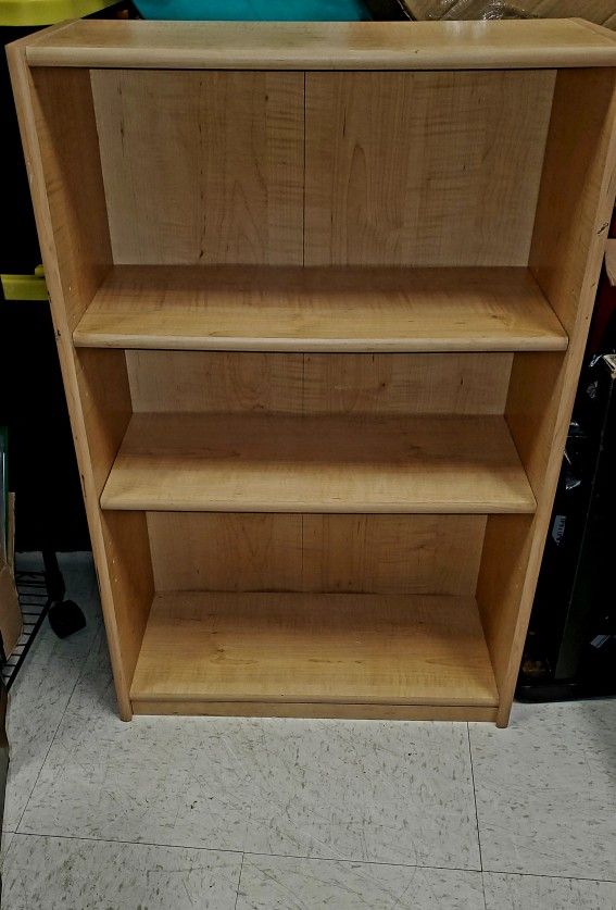 Small Bookcase With 2 Shelves Light Wood
