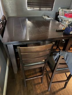 Dinning table 6 chairs and bench