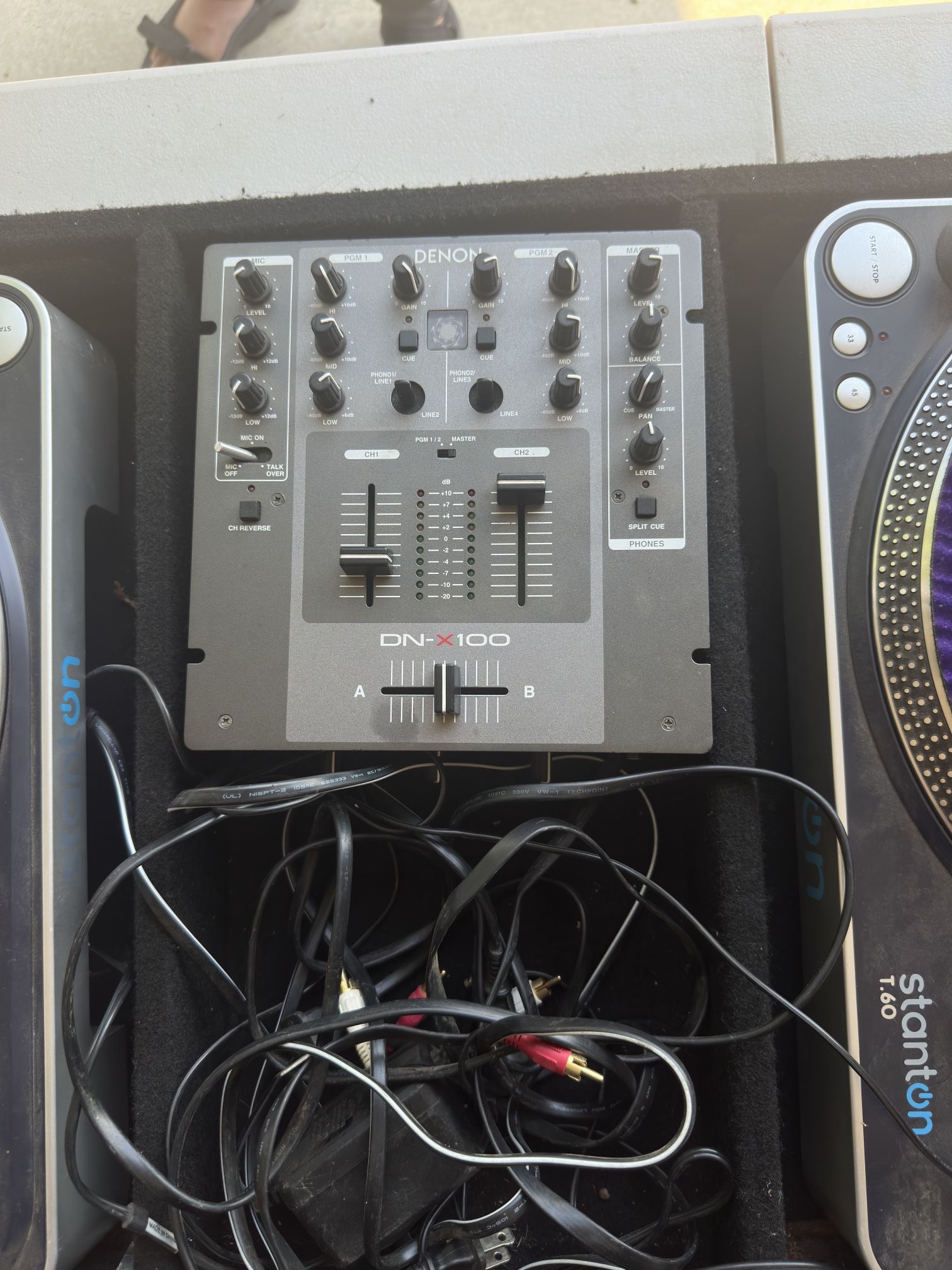 Dj Equipment StatinTurntable And Denon Mixer