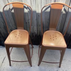 24’ Copper Bar Metal Stool