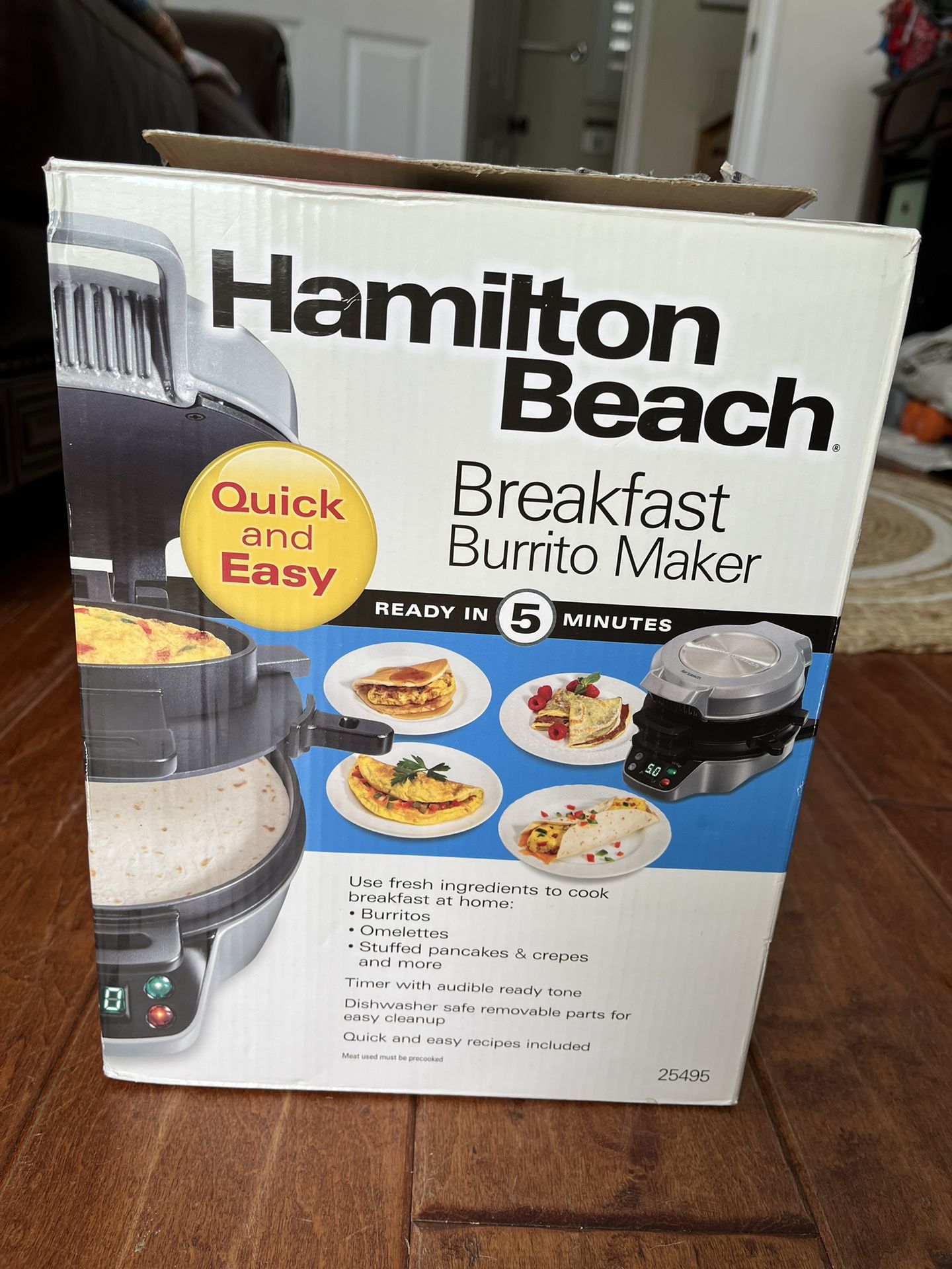 Open Box Hamilton Beach Breakfast Burrito Maker Ready In 5 Minutes 25495