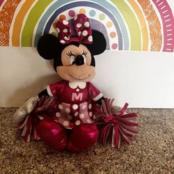 DISNEY MINNIE MOUSE SMALL 9 Inch  CHEERLEADER PLUSH