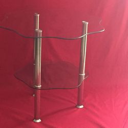 Two layers of glass table