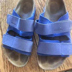 Womens Birkenstock Uji  Nubuck-Suede Leather - Ultra Blue