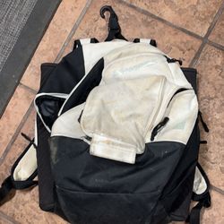 Black and White Canvas Backpack