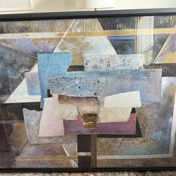 Oversized Abstract Framed Art
