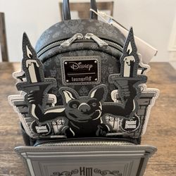 👻 Loungefly Disney Haunted Mansion Gargoyle Light Up Glow Mini Backpack NWT 👻