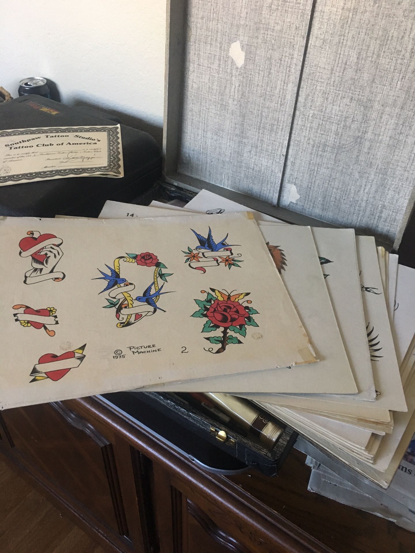 Vintage Tattoo shop flash from 70's & 80's