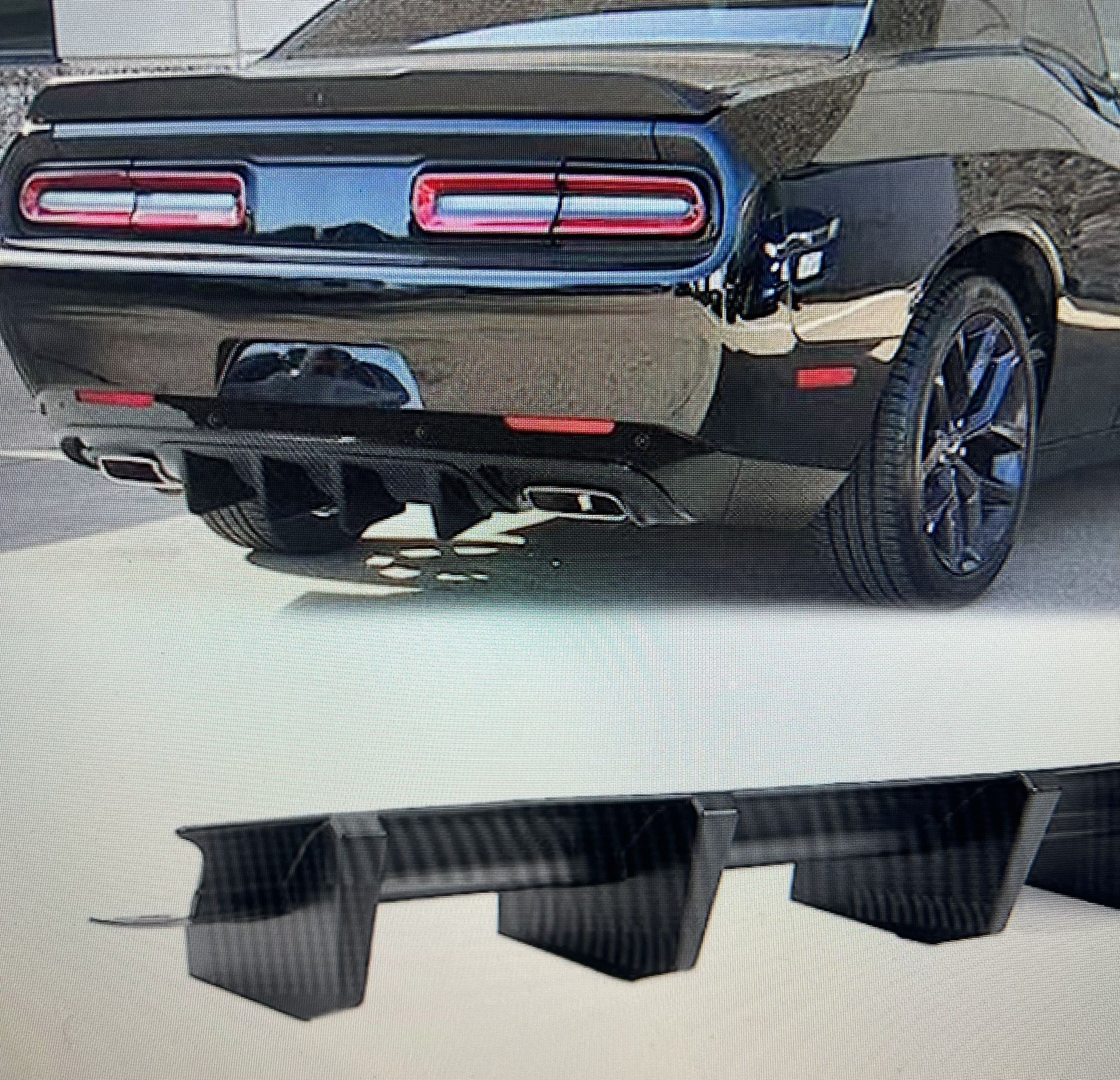 Dodge Challenger Rear Carbon Fiber Look Diffuser