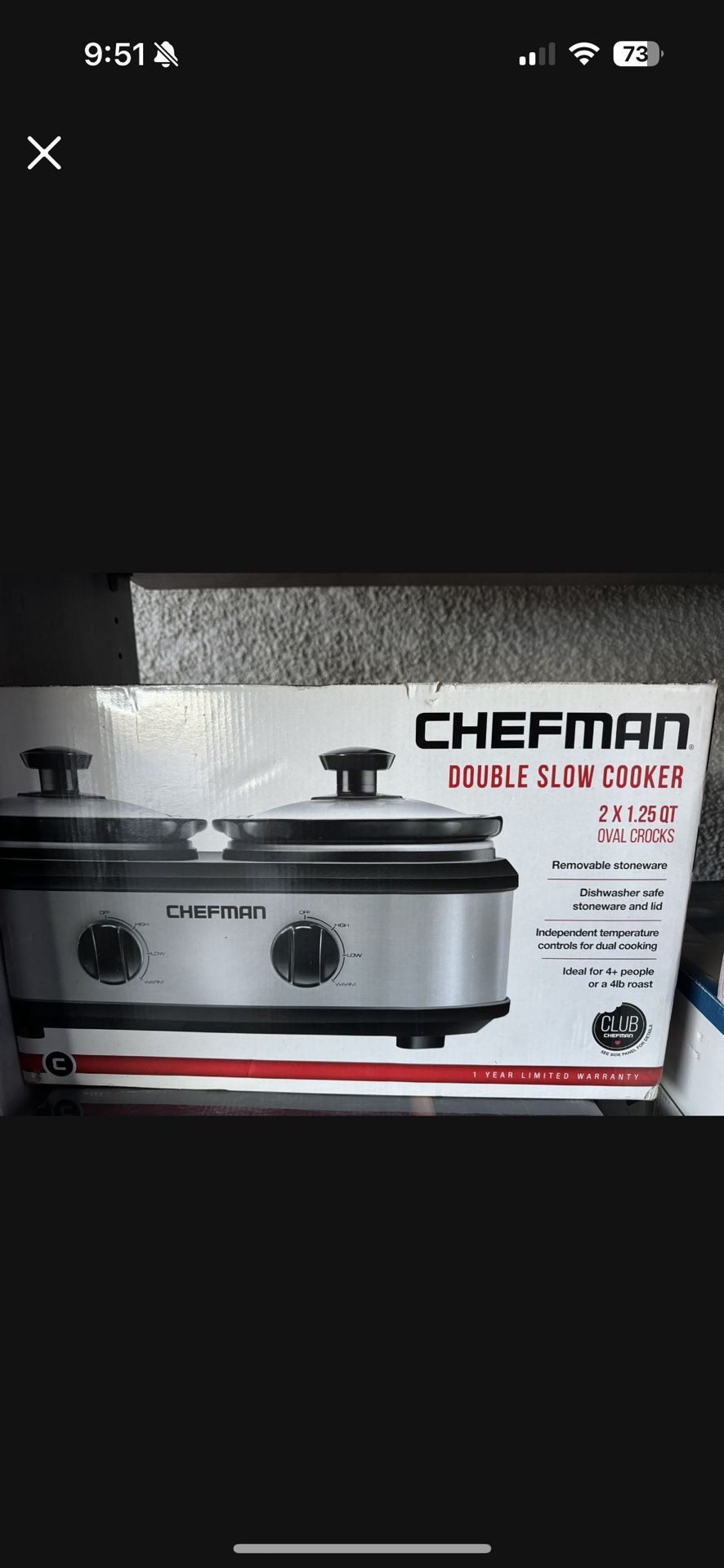 Chefman Double Slow Cooker
