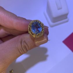 18K Yellow Gold Filigree Tree Ring