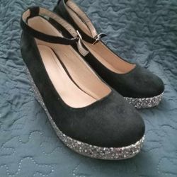 Women's Ankle Strap Wedges Size 7