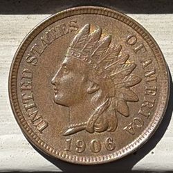BEAUTIFUL UNCIRCULATED 1906 INDIAN HEAD CENT! 4 DIAMONDS!