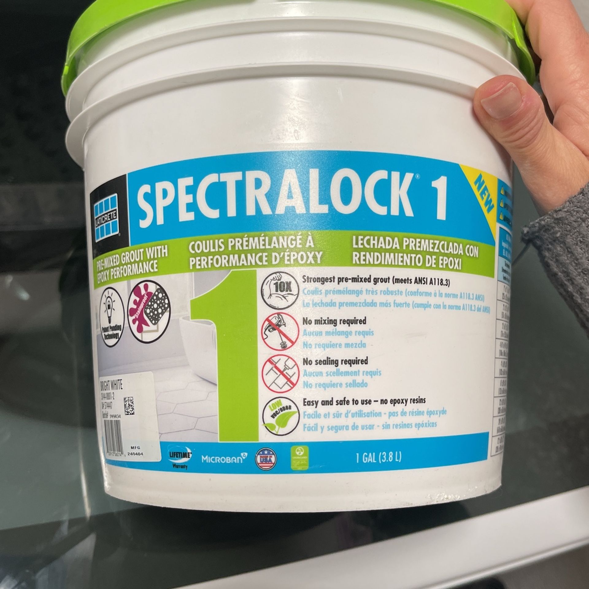 Spectralock 1 Bright White Grout