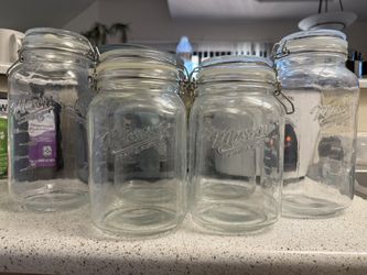 Glass Mason Jars With Clasps Variety 