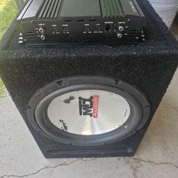 MTX Audio Subwoofer And Interfire T-1000M Amp
