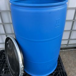 55 Gallon Open Top Food Grade Drum / Rain Barrel