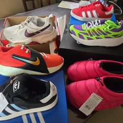 6 Pairs Of Shoes. Nike, Adidas, Crocs