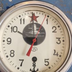 Soviet Union Wind Up Clock/ Works Great/ Collectors Item 