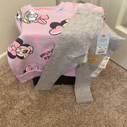 Minnie Mouse & Daisy Sweatshirt With Leggings