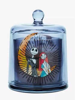 Disney’s The Nightmare Before Christmas Jack & Sally Glass Soy Candle Holder