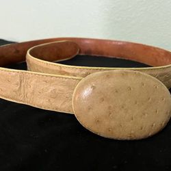 Ostrich Genuine Leather Belt 38 