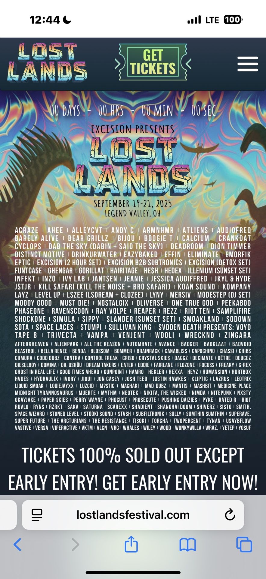 lostlands Selling 2 Sat & Sunday Wristbands