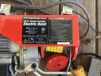Pittsburgh automotive 440 pound electric hoist
