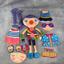 ALEX Little Hands Betty Button Cloth Doll Accessories Early Learning Skills READ