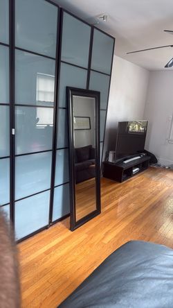 Full-Length Floor Mirror Black Frame 25.5 x 68.5