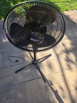 Comfort Zone Black Pedestal Stand Fan