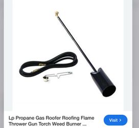 Propane, gas roofing flame thrower, torch gun