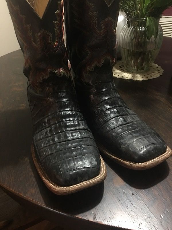 Black Larry Mahan alligator boots for Sale in Wallis TX OfferUp