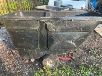 Heavy Duty Yard Cart / Garden Dump Wagon - Large Capacity