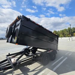 NEW DUMP TRAILER 12X8X4 HYDRAULIC SYSTEM,ROLLING TARP,SPARE TIRE,REMOTE CONTROL,EMERGENCY BRAKES TITLE IN HAND READY FOR WORK FOR SOME QUESTION TEXT M