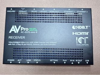 AVPro Edge AC-EX70-444-R 4K HDR HDMI HDBaseT Receiver – Like New