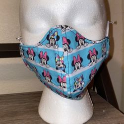 Disney Minnie Mouse Face Mask With Filter 😷 Child Size 8 Years And Under