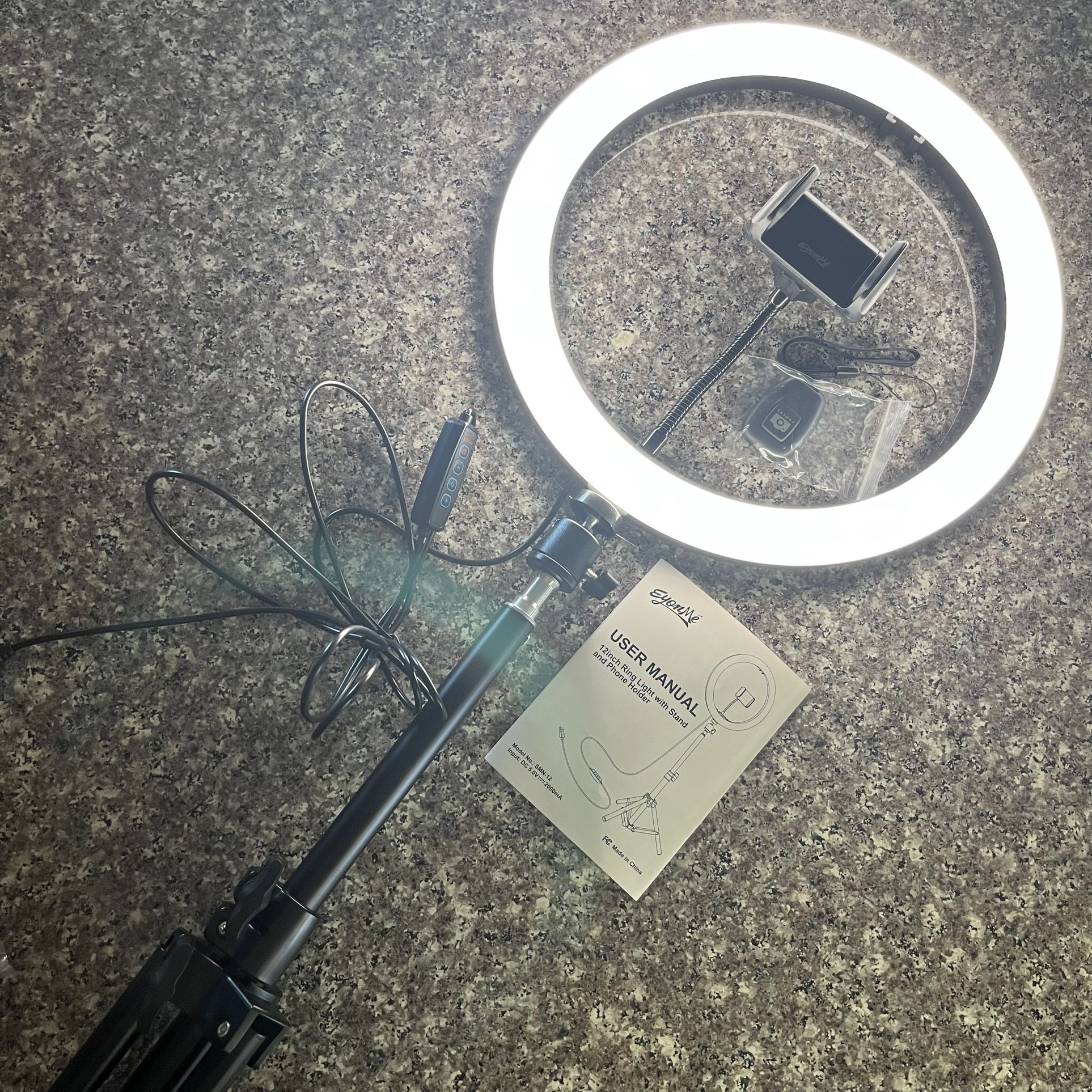 12 inch LED Selfie Ring Light Phone Holder for Tiktok Video Makeup Live Stream