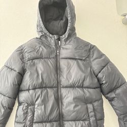 BOYS OLD NAVY PUFFER BLACK JACKET LARGE 10/12