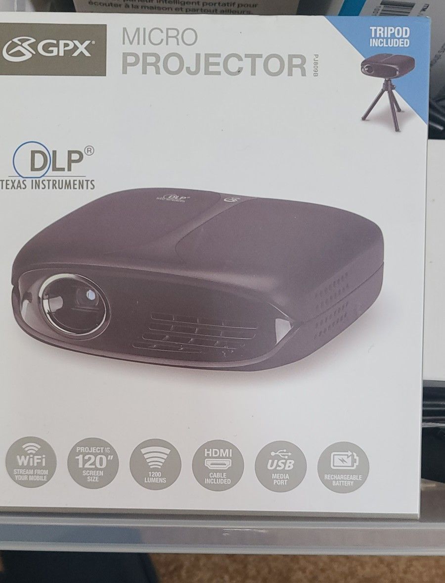 Portable micro projector DLP Texas instruments 1080p Wi-Fi NEW